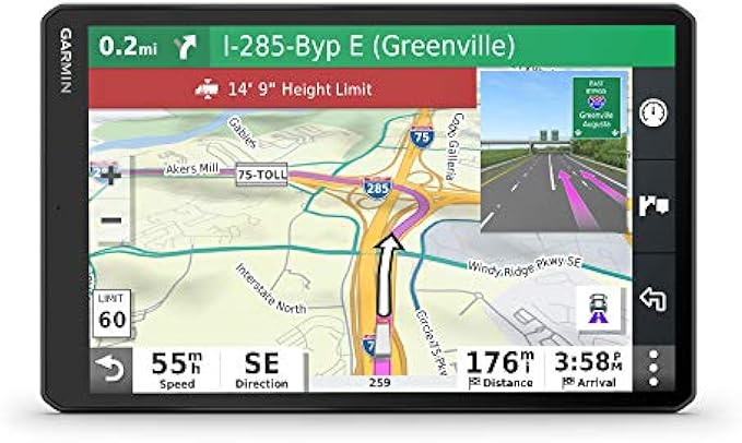 Garmin dēzl OTR1000, 10-inch GPS Truck Navigator, Easy-to-read Touchscreen Display, Custom Truck Routing and Load-to-dock Guidance