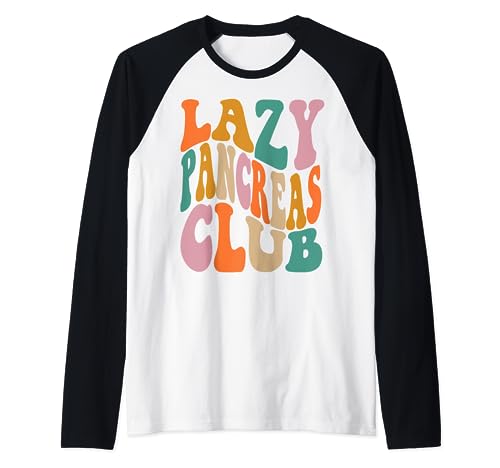 Lazy Pancreas Club Rétro Sensibilisation au diabète Manche Raglan