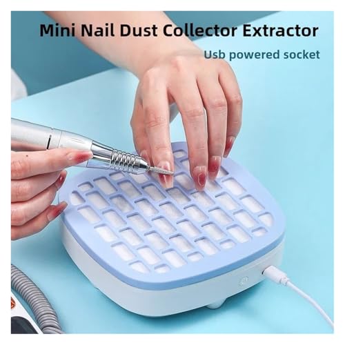 Extractor de polvo para uñas mini, ideal para manicura impecable en casa 5