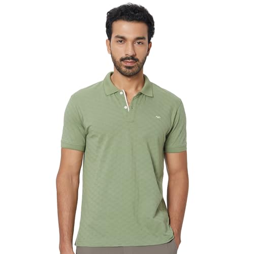 Image of MUFTI Mens Polo Collar Half Sleeve Slim Fit T-Shirts