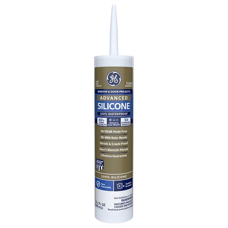 GE Silicone GE5000 Clear Silicone II Window &amp; Door Sealant