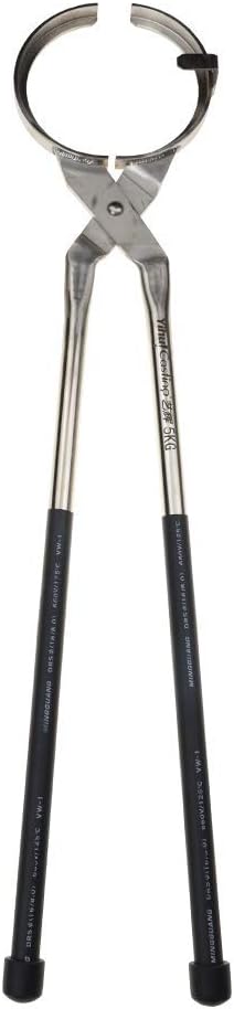 5KG Stainless Steel Graphite Crucible Tongs Clamp Pliers Holder for Metal Casting Gold Melting Furnace (Hold 5KG Crucible)