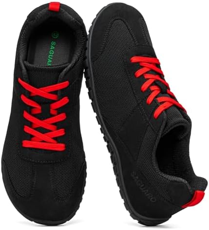 SAGUARO Herren Barfußschuhe Atmungsaktiv Barfuß-Sneaker mit Breiter Zehenbox & Zero-Drop Solhe, Gr.39-48