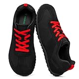 SAGUARO Barfußschuhe Herren Sommer Barfussschuhe Leicht rutschfest Barfuß Sneaker Atmungsaktiv Barefoot Shoes für Alltag, Freizeit und Fitness Schwarz,47