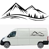 EffiFish 2 adesivi per camper, caravan, in vinile, impermeabili, per auto, camion, furgoni, rimorchi, colore: nero