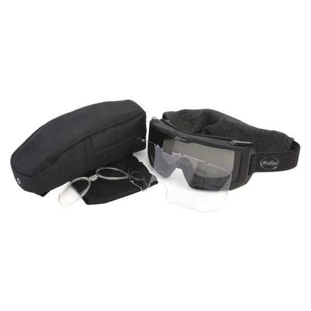 MOLLIFII Impact Resistant Safety Goggles, Clear, Smoke Scratch-Resistant Lens, Mfr: HB611-A