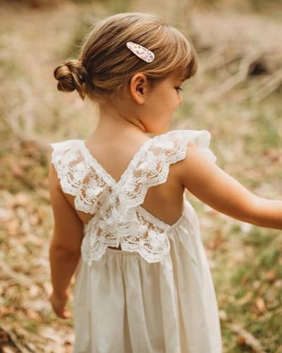 image for doboi 40Pcs Toddler Hair Clips Baby Girl Hair Bows Clips Floral Print 