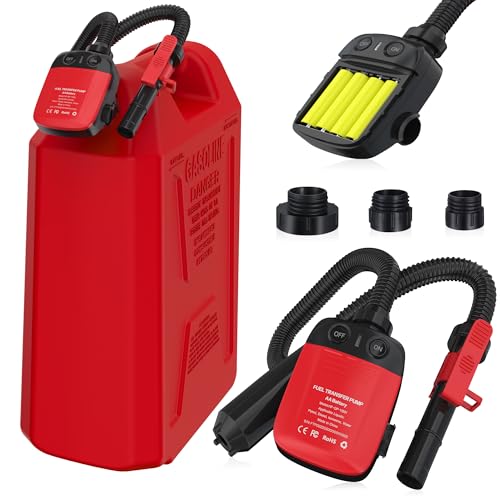 Aoteda Fuel Transfer Pump Battery Powered with Auto-Stop Sensor, Leak Protection (2.4 GPM), 42inch Long Hose, Universal 3 Adapter Fits Most Size Gas Cans for Gasoline Diesel Fuel Liquid by Aoteda - Used condition - US$21.65
