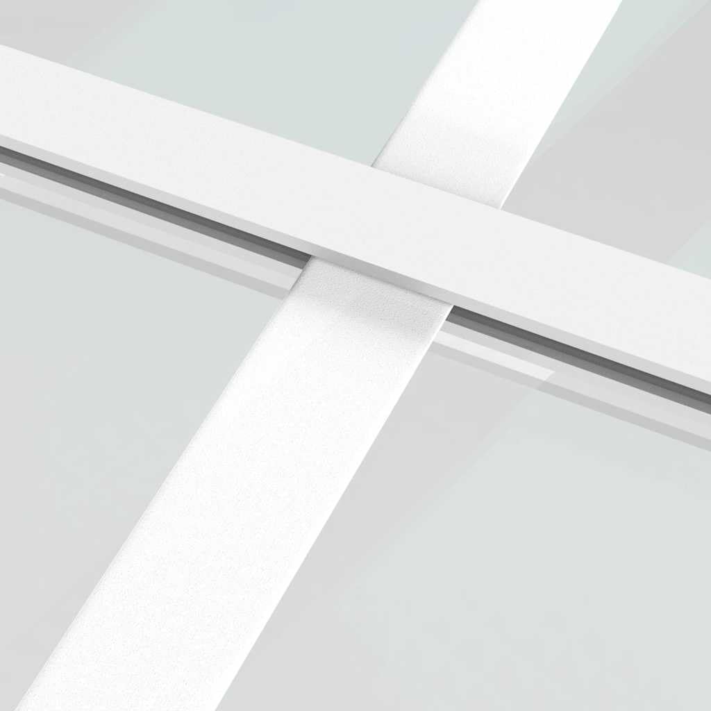 vidaXL Porta Scorrevole in Vetro ESG e Alluminio 90x205 cm Bianca