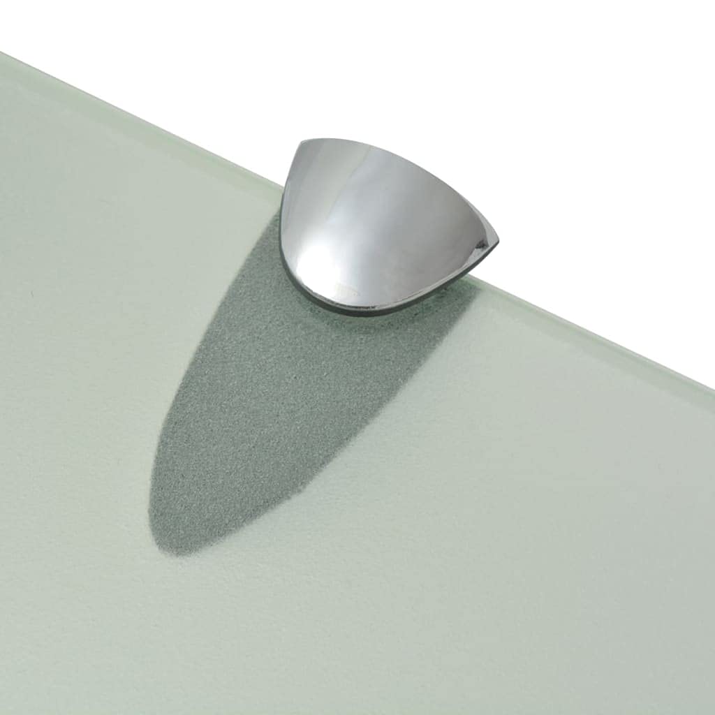 Juego de 2 estantes flotantes de cristal mate 100 x 20 cm | Elegantes estantes de pared de cristal de seguridad mate para baño, dormitorio o pasillo, soporta hasta 15 kg.