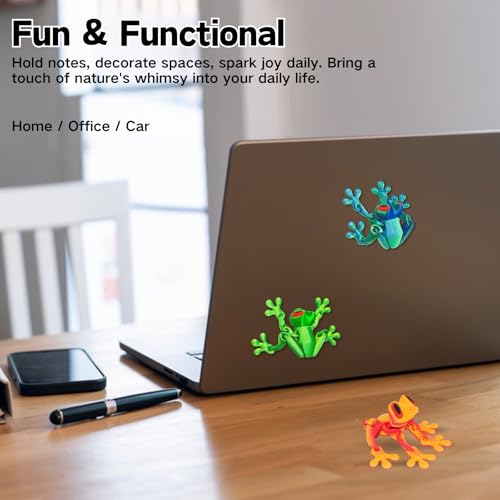 Imanes decorativos de rana 3D, pack de 4 unidades miniatura 5