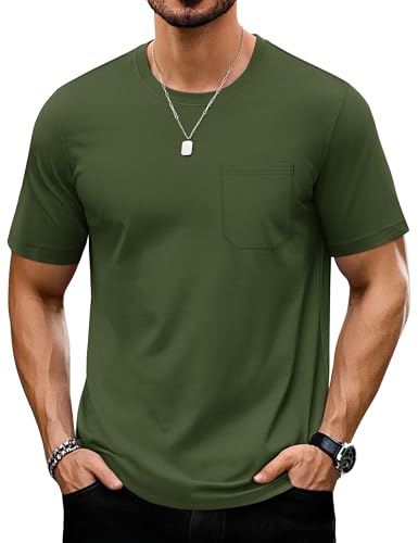 TACVASEN Men's Pocket T-Shirts UPF 50+ Short Sleeve Tshirts Mositure Wicking Lightweight Casual Shirt Summer Cooling Tee