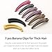 8 PCS Banana Clips Hair for Thick Hair, 5.1 Inch Large Banana Hair Clip Strong Hold Banana Claw Clips Ponytail Clips for Women and Girls Thin Fine Thick Curly Hair Accessories