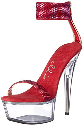 Ellie Shoes Women's Anika Heeled Sandal, Red, 11