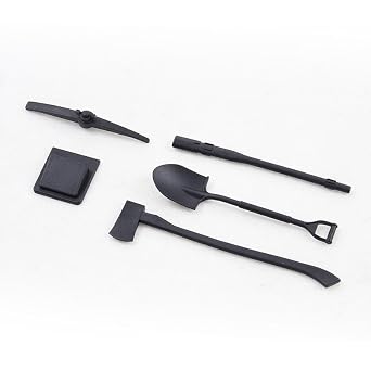 FMS FCX10 Land Rover Series Rc Car Parts RC Crawler RC Trucks Parts Replacement Accessory for Discovery/Range Rover/Defender 110Axe and Shovel Decorative