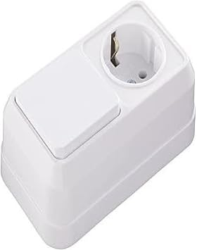 Surface Mounted Dual Key Grounded Socket White