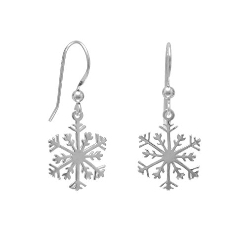 Sterling Silver Small Snowflake Earrings
