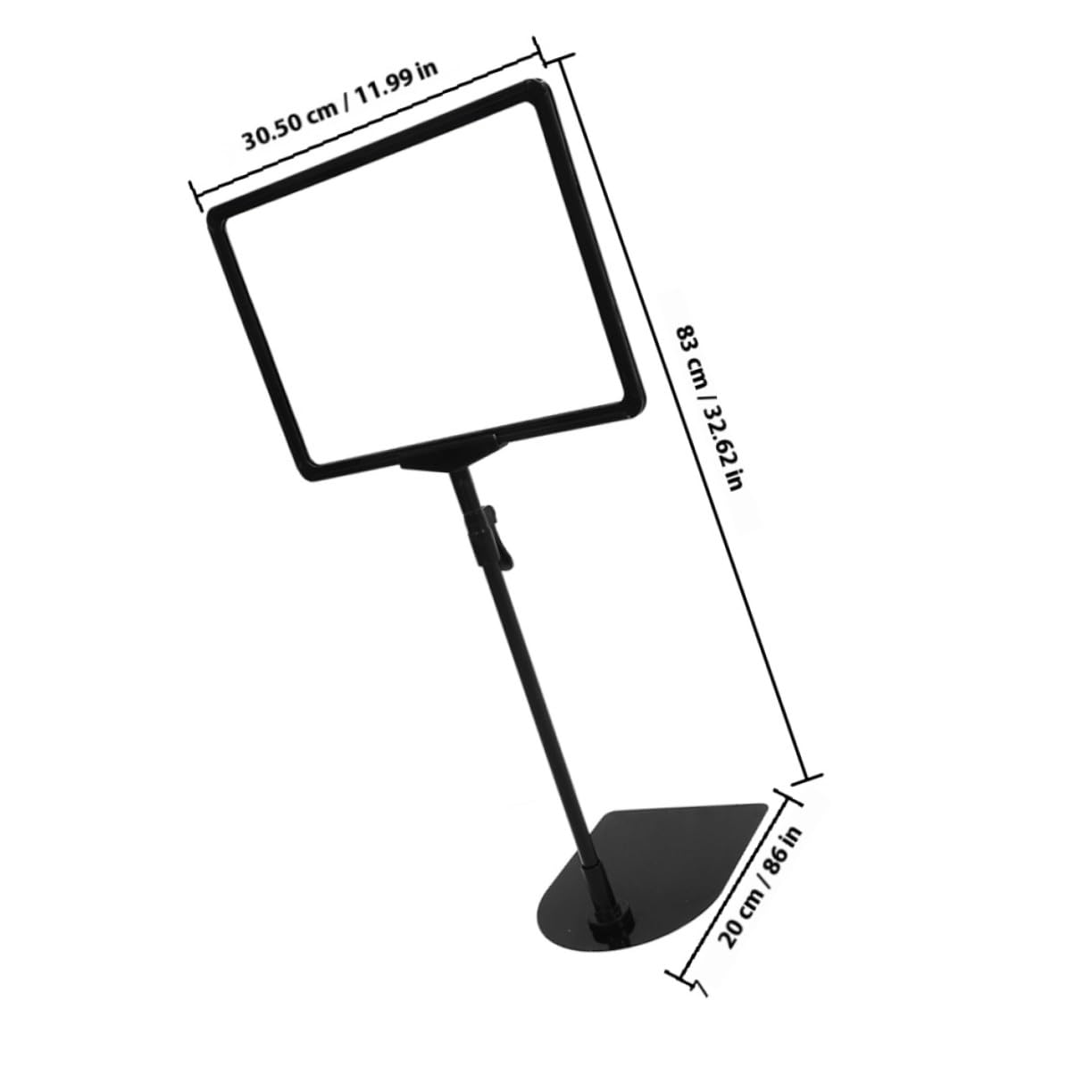 Supporto per Etichette dei Prezzi A4 Nero Set da 2, Porta Cartellini da Pavimento Resistente per Supermercati e Negozi, Espositori Promozionali Versatili e Facili da Installare