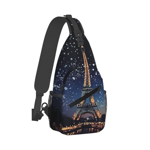 Mochila tipo sling negra para uso urbano miniatura 1