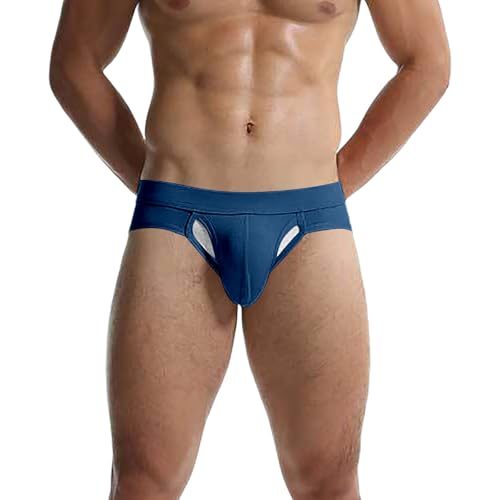 Generisch Calzoncillos para hombre, suaves, cómodos, sexy, de cintura baja, de seda de hielo, transpirables, cómodos, cómodos, básicos, informales, boxeadores, eróticos, para San Valentín, sin marcas