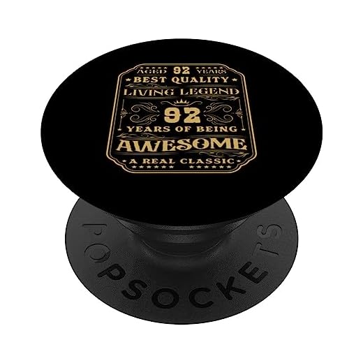 92 años siendo increíble 92 cumpleaños hombre PopSockets PopGrip Intercambiable