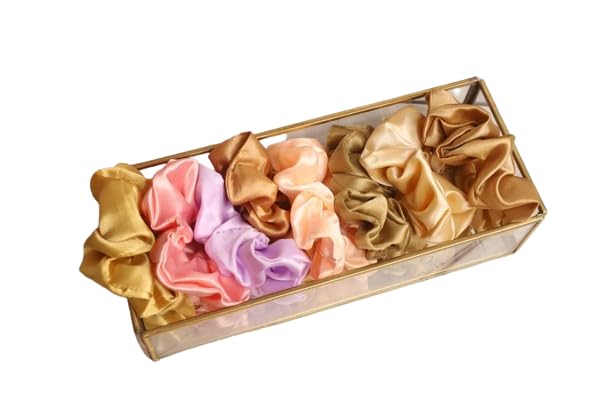 Image of Vintage Rectangular Brass Glass Tray with Jewelry Organizer, Decorative Accent, Wedding Bridal Party Gift, Candy Table Decor (Colour-Gold, Size- 25cm X 11cm X 6cm (LxBxH) (Pack of 1)
