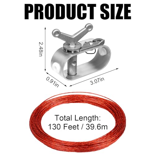 Pool Cover Wire Swimming Pool Cover Cable and Winch Kit, 130 Feet Pool Cover Cable and ...