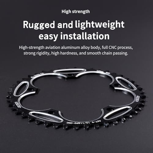 JZLTECH 110 BCD Bike Chainring: 42T Round Narrow Wide Chainring, Single Bicycle Chain Ring for 8 9 10 11 12 Speed Road Bike