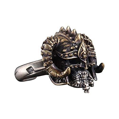 Image of Skull Ring 925 Sterling Silver Handcrafted Gothic Rock Punk Diablo Vintage Cocktail Party Biker Retro [Viking 60015] - Ring Size 9.5