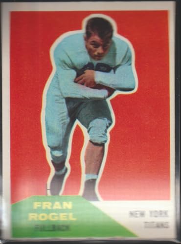 1960 Fleer Fran Rogel New York Titans Football Card