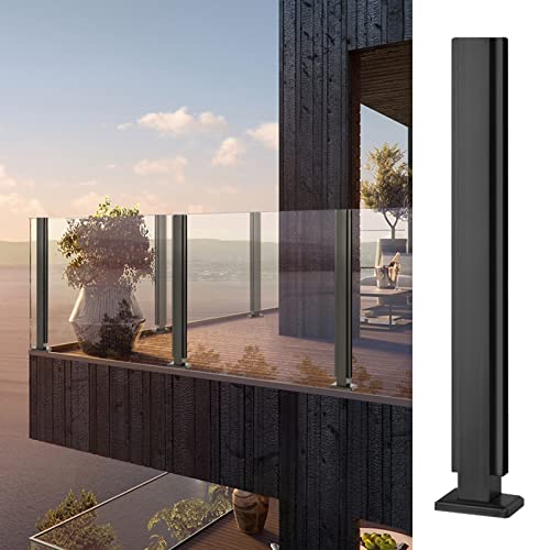 Poste de barandilla de vidrio para terraza exterior con tornillos incluidos