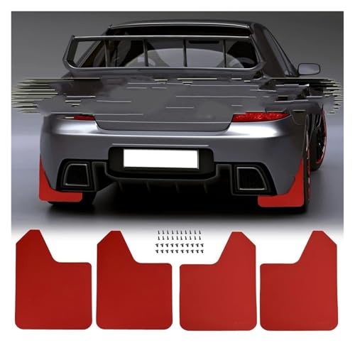 Bavettes de protection auto rouges sans perçage contre les éclaboussures - 2