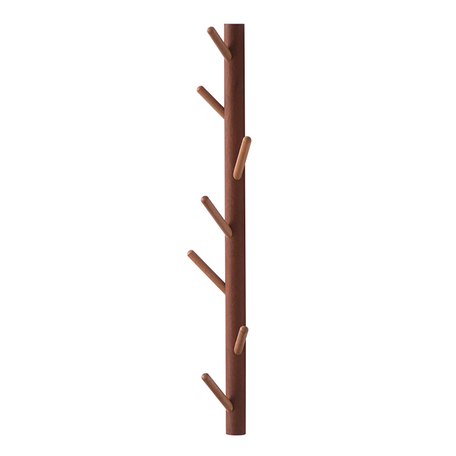 Perchero de pared de madera para organizar bolsos y correas de perro en el recibidor