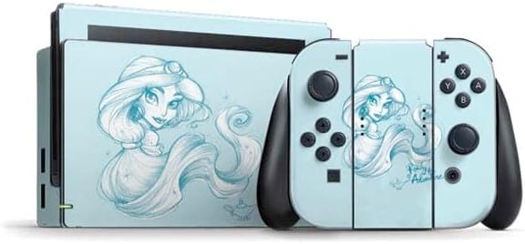 Skinit Decal Gaming Skin Compatible with Nintendo Switch Bundle - Officially Licensed Disney Princess Jasmine Ready for Adventure Art Design