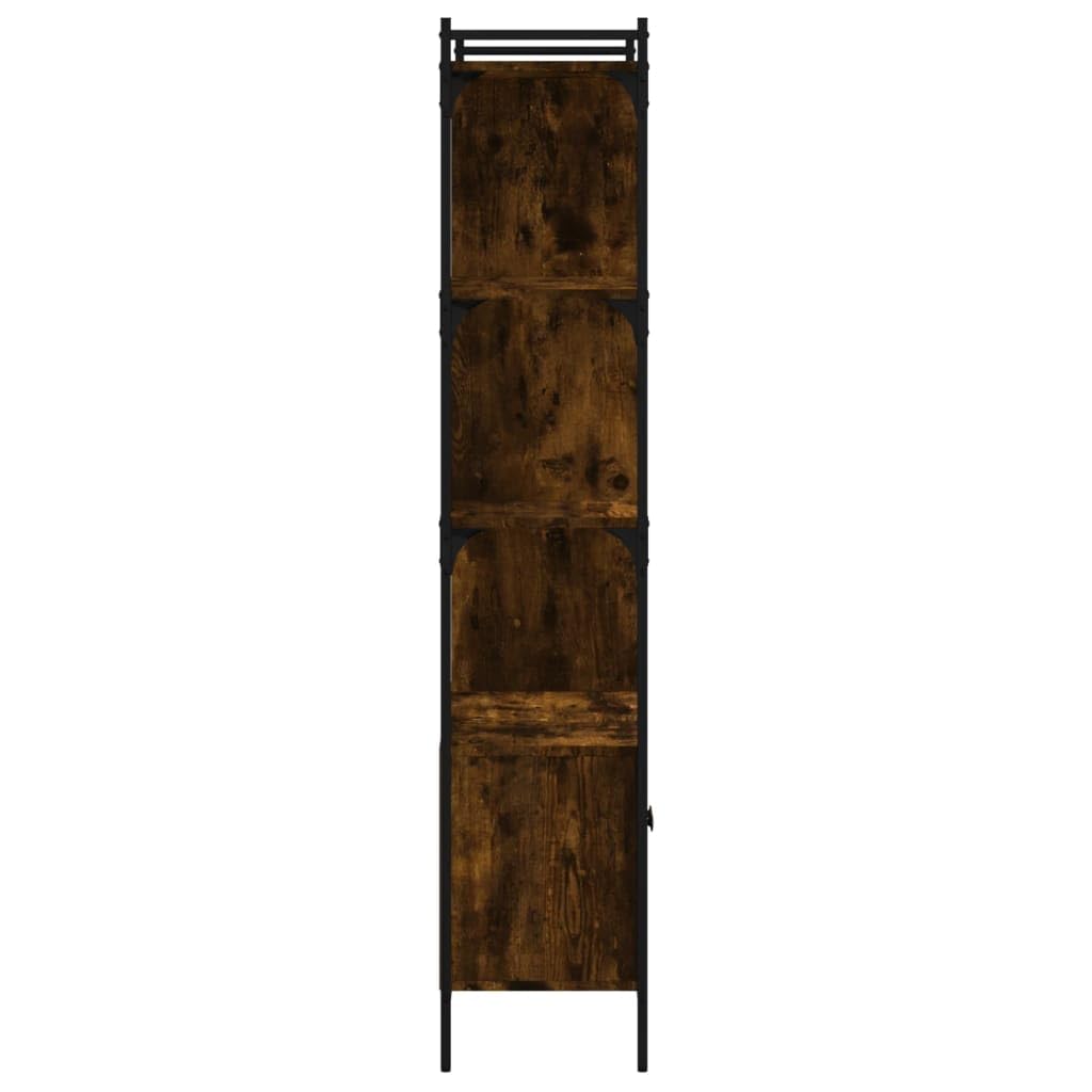 vidaXL Boekenkast met deuren 76,5x30x154,5 cm hout grijs