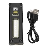 EVTSCAN Rechargeable Magnetic Flashlight, 1500mAh, IPX4 Waterproof, Type C, Multi-Function Color Warning Light, Shock-Resistant LED, Red/Blue Flashing Emergency Light, Durable for Work & Camping