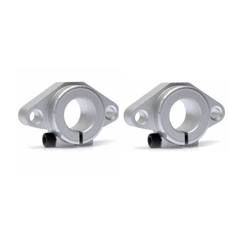 3DINNOVATIONS SHF16 16mm Flange Mount Aluminum Linear Rail Rod Shaft Guide Support Bearing - Set of 2 pcs