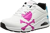 Airbag-Zwischensohle Skechers Damen UNO – Kreuzende Herzen Sneaker, weiß, 38 EU
