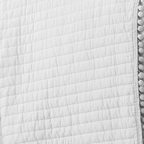 Quilt blanc en coton King taille pour ambiance de chambre cocooning