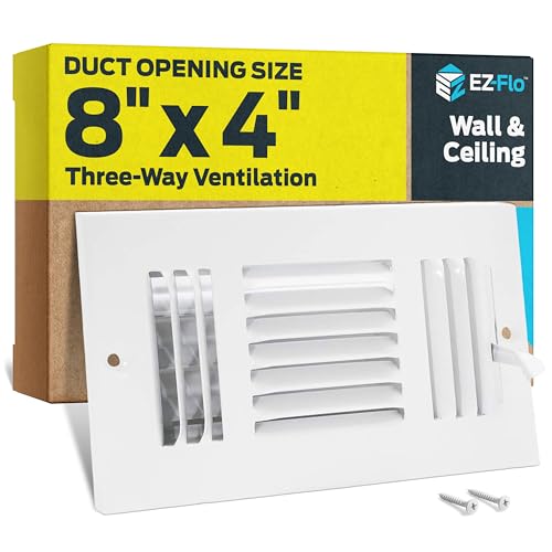 EZ-FLO 8 x 4 Inch Three-Way Ventilation Steel...
