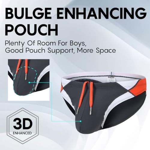 Mens Swim Briefs with Bulge Enhancing Pouch Bikini Sexy Tight Swimwear with Drawstring 1 to 3 Pack4