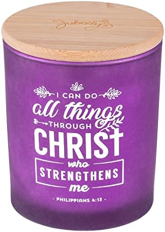 Inspirational Lavender Scented Candles for Women - Get Well Soon Candles Gifts for Women - Christian Gifts for Women (I Can Do All Things)