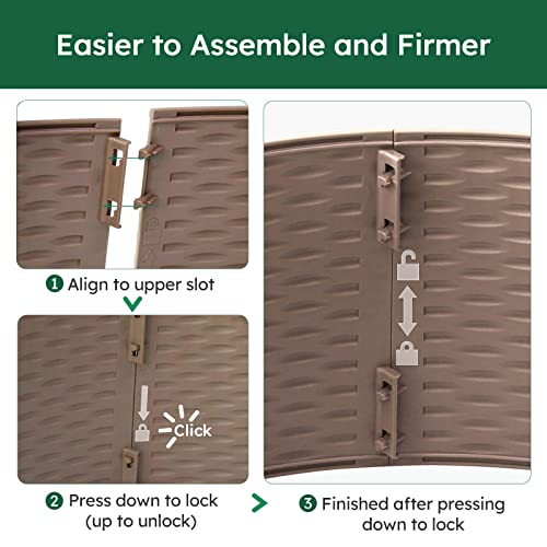 Harohome Christmas Tree Collar Round Christmas Tree Ring Skirt Base Cover Christmas Decorations For Xmas Tree Plastic Rattan 25.6" Bottom Diameter (Brown) #TOP3