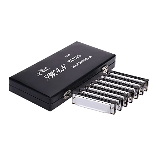 Harmonica Harmonica 10 trous harpe Blues harpe blues harmonica diatonic harmonica Set de 7 pièces (A – g) avec boîte… - Les Beatles, Paul McCartney, John Lennon, RIngo Starr, George Harrison Harmonica Harmonica 10 trous harpe Blues harpe blues harmonica diatonic harmonica Set de 7 pièces (A - g) avec boîte… – Image 7