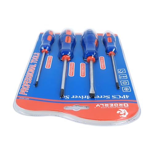 Image of NFI essentials 5 pieces Screwdriver Includes 2 Slotted & 2 Phillips Tip Screwdriver, Professional Multipurpose Magnetic Screwdriver Set for Household, etc.