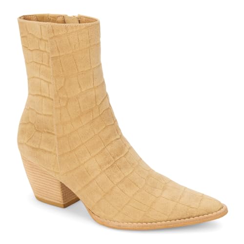 Image of Matisse Womens Caty Pointed Toe Casual Boots Ankle Mid Heel 2-3 inch - Beige