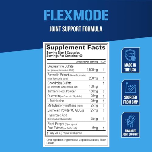Image of EVL FlexMode Joint Support with Glucosamine & Chondroitin - 60 Servings