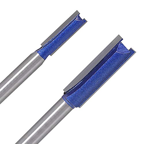 Wolfride NO 4Pcs Straight Cut Router Bits 1/4-Inch Shank Double Flute Straight Router Bit Set thumb #3