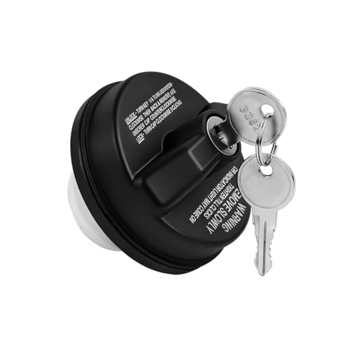 FALVFUN Car Locking Gas Cap, Heavy Duty Vehicle Lock Fuel Cap Cover Replace with Key, Automotive OEM# 12495845 Replacement Accessories, Compatible with Bonneville LeSabre Miata