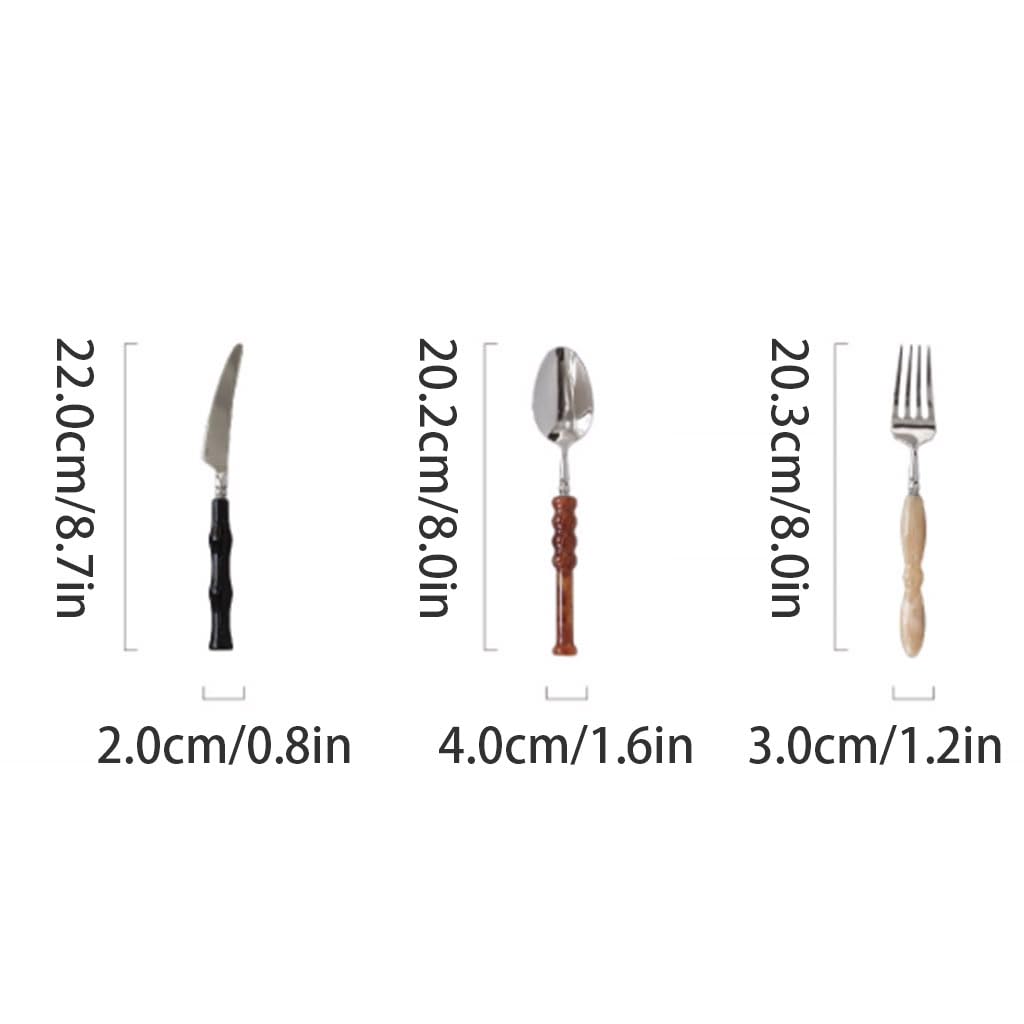 Beau Ensemble de Couverts créatifs, Ensemble de Vaisselle en Acier Inoxydable pour la Maison, Couteau, Fourchette, cuillère, ustensiles de Cuisine, argenterie polie Miroir Pratique